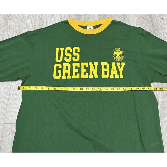 Vintage NFL 90s USS Green Bay Packers (LPD-20) Navy Ship T-Shirt Size Adult XL - Picture 7 of 7